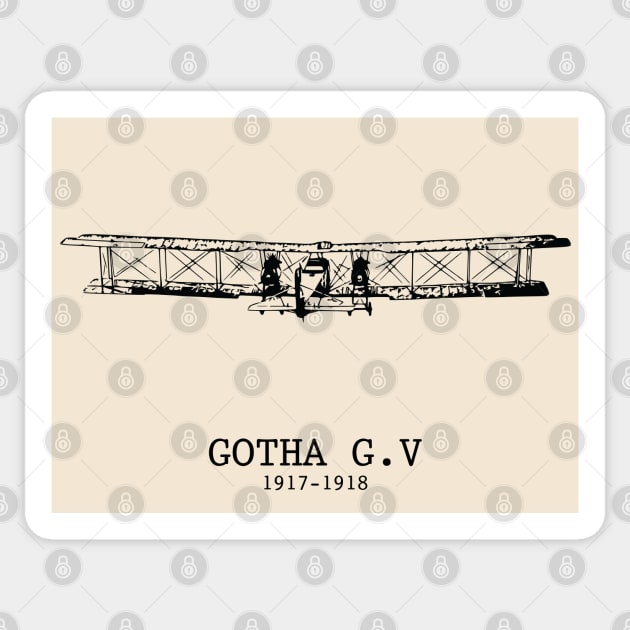 Gotha G.V World War I Bomber Sticker by Lakeric